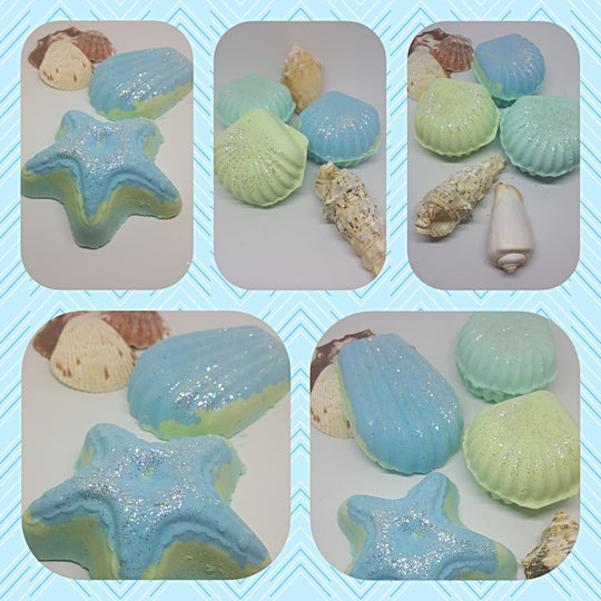 Bath Bomb Sea Shells Bath fizzy Sea Shell Set - Fresco Soaps n' Stuff